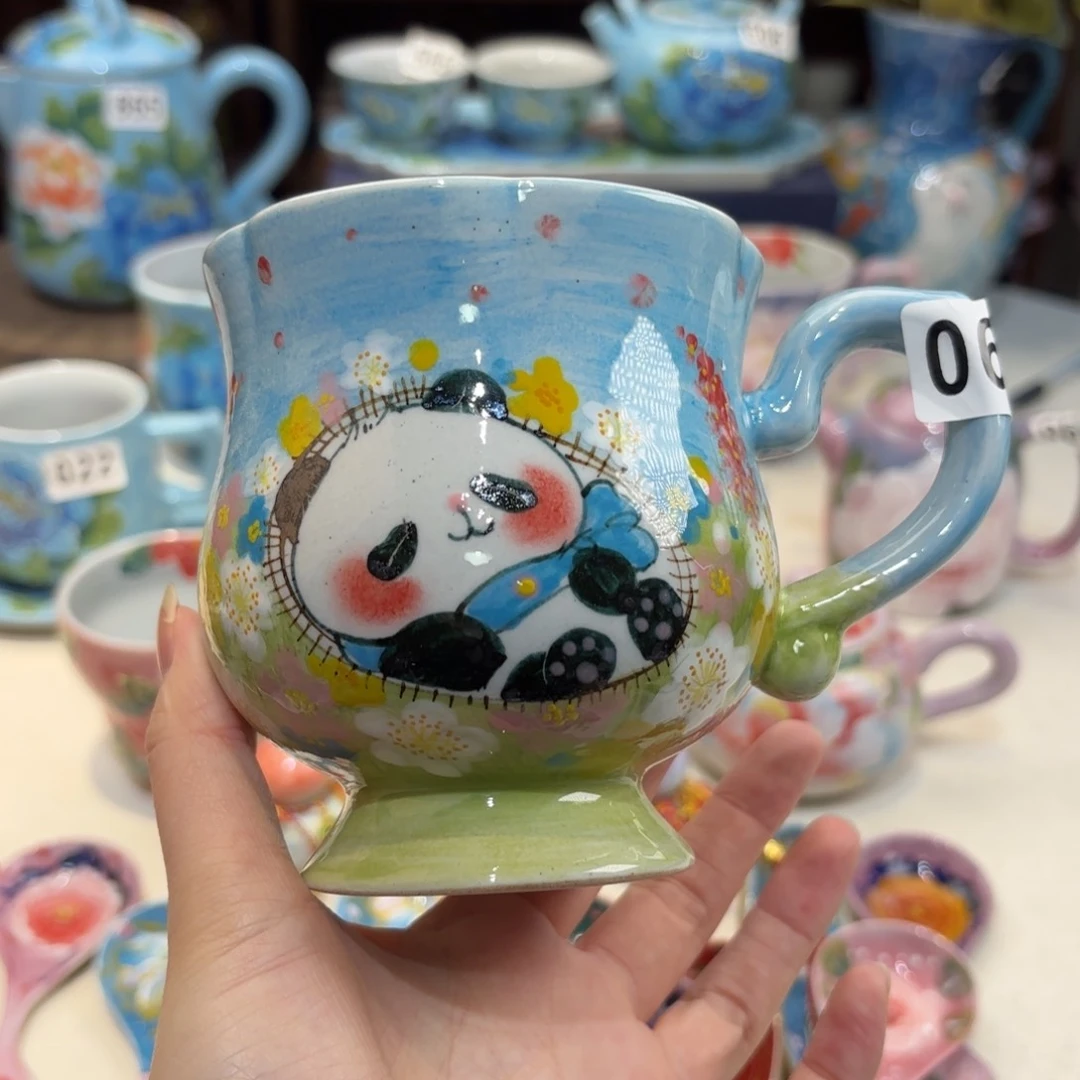 景德镇手绘高温釉下彩陶瓷茶具