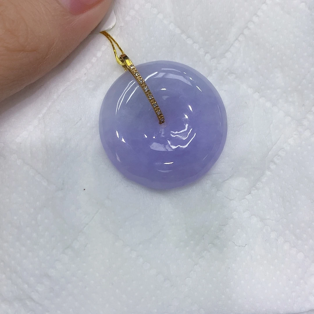 翡翠18K金镶嵌颈饰111111