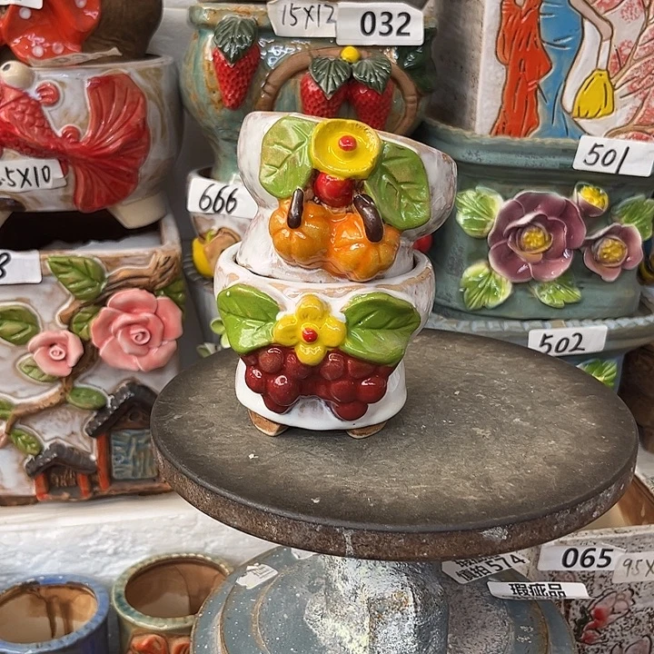 粗陶材质多肉花盆