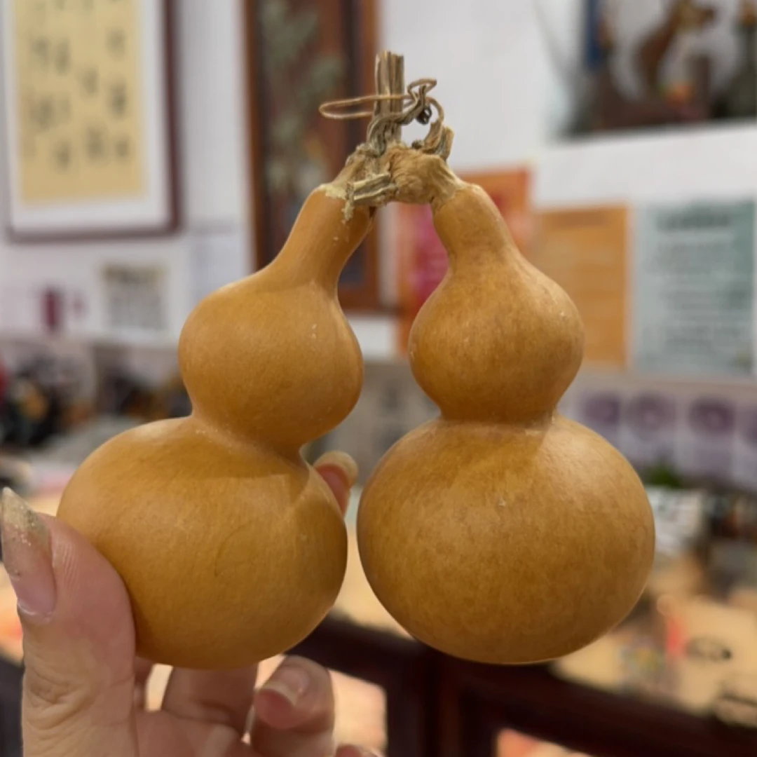 大肚天然文玩葫芦连龙头