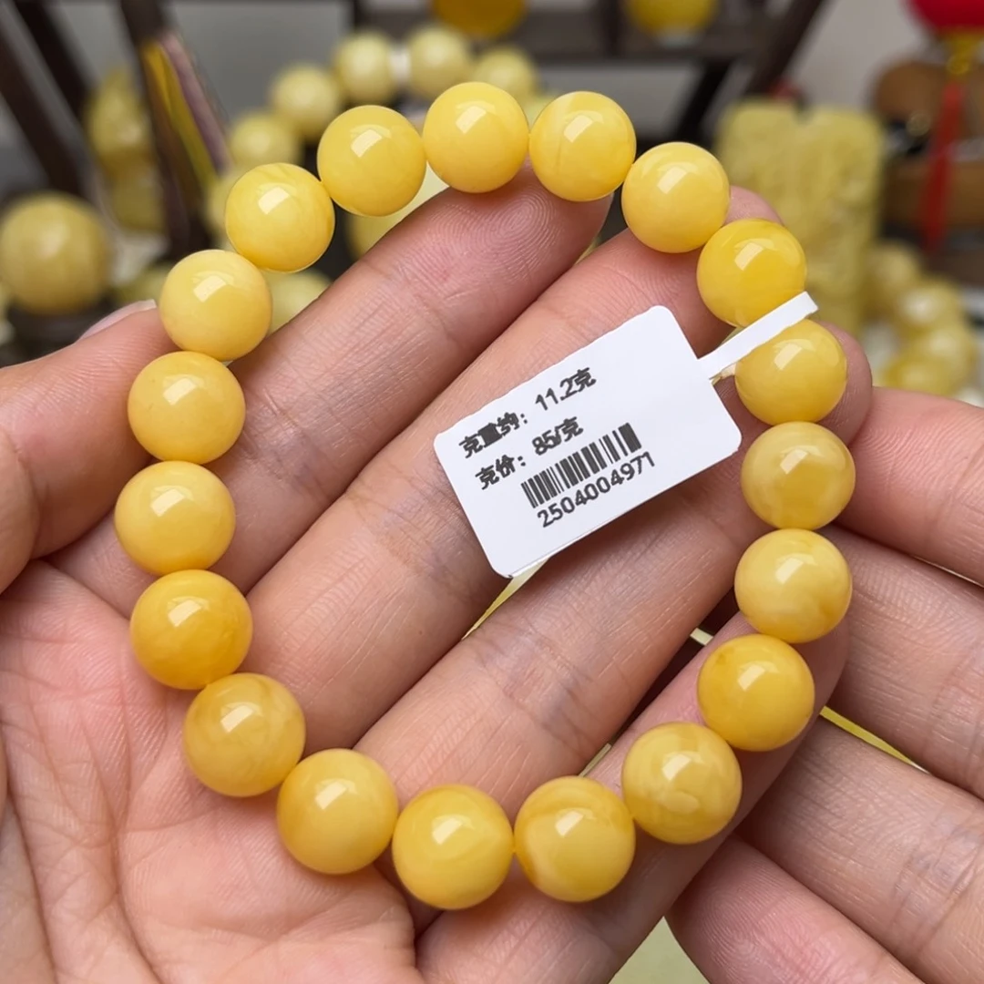 手串蜜蜡未镶嵌10+圆珠手串