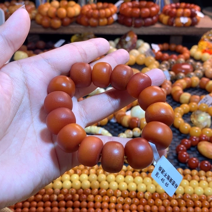 贞***美蜜蜡未镶嵌手串蜜蜡手串