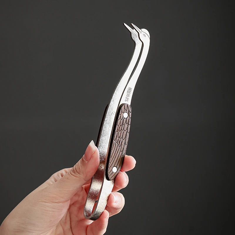 纯钛茶夹高端防滑茶杯夹茶叶茶勺茶具镊子泡茶工具茶道配件取茶器