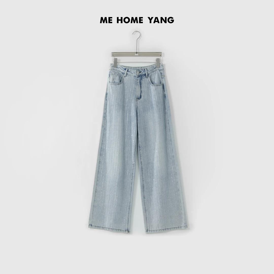 ME【流星雨】春季女士显瘦时尚百搭休闲高腰牛仔裤MEQS0876