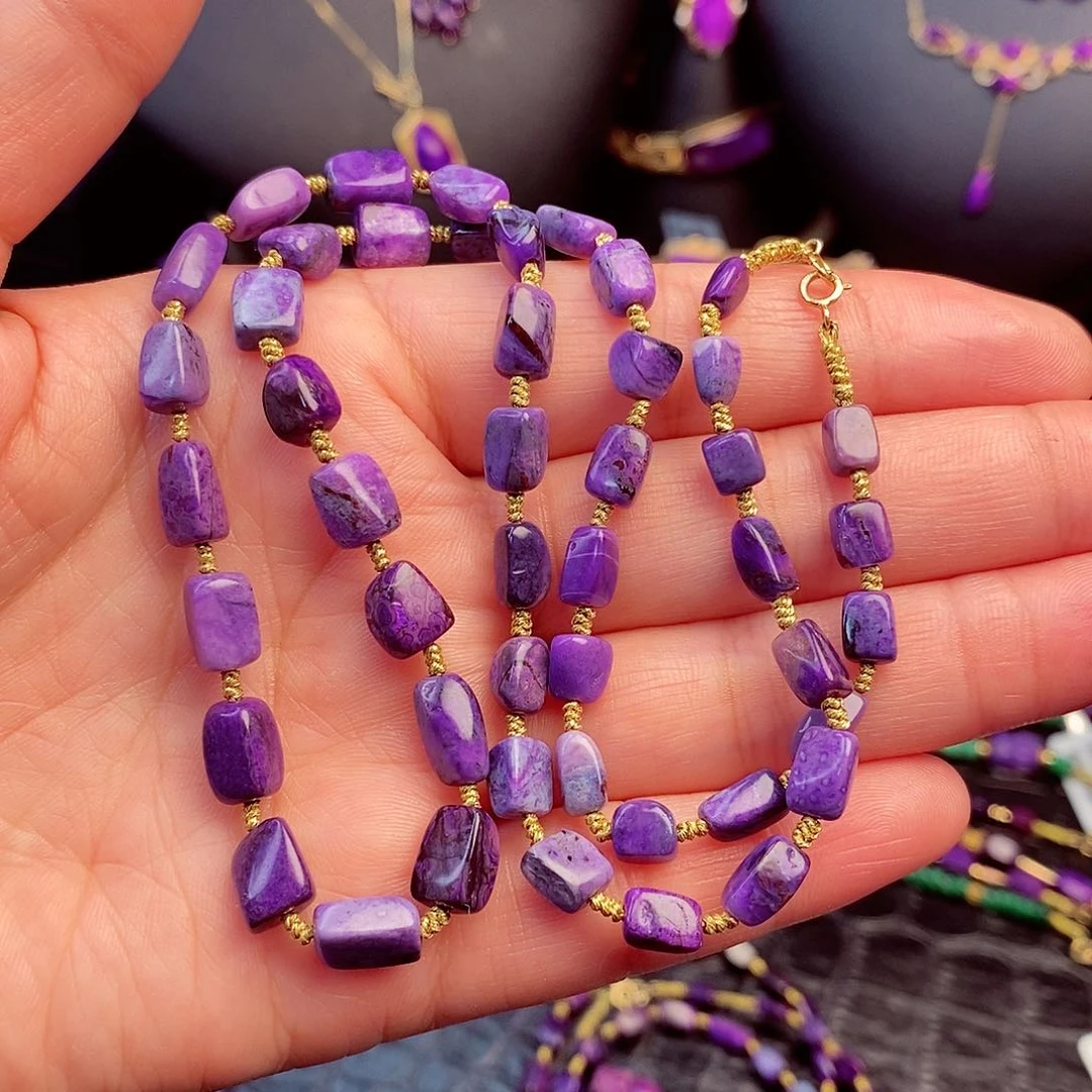 苏纪石（舒俱来）项链18K金镶嵌