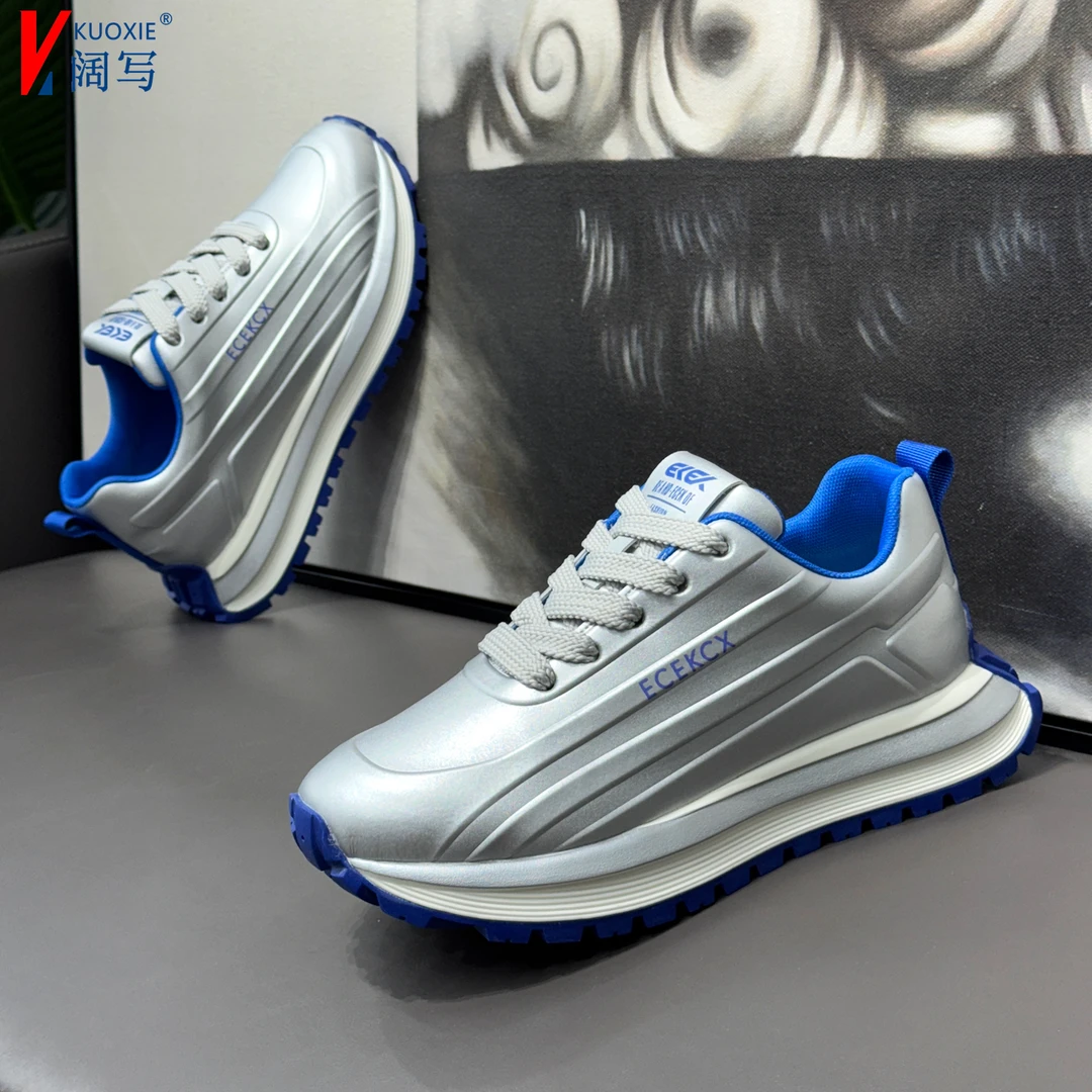 男鞋秋季新款透气阿甘鞋潮流时尚低帮运动休闲鞋男士厚底老爹鞋子