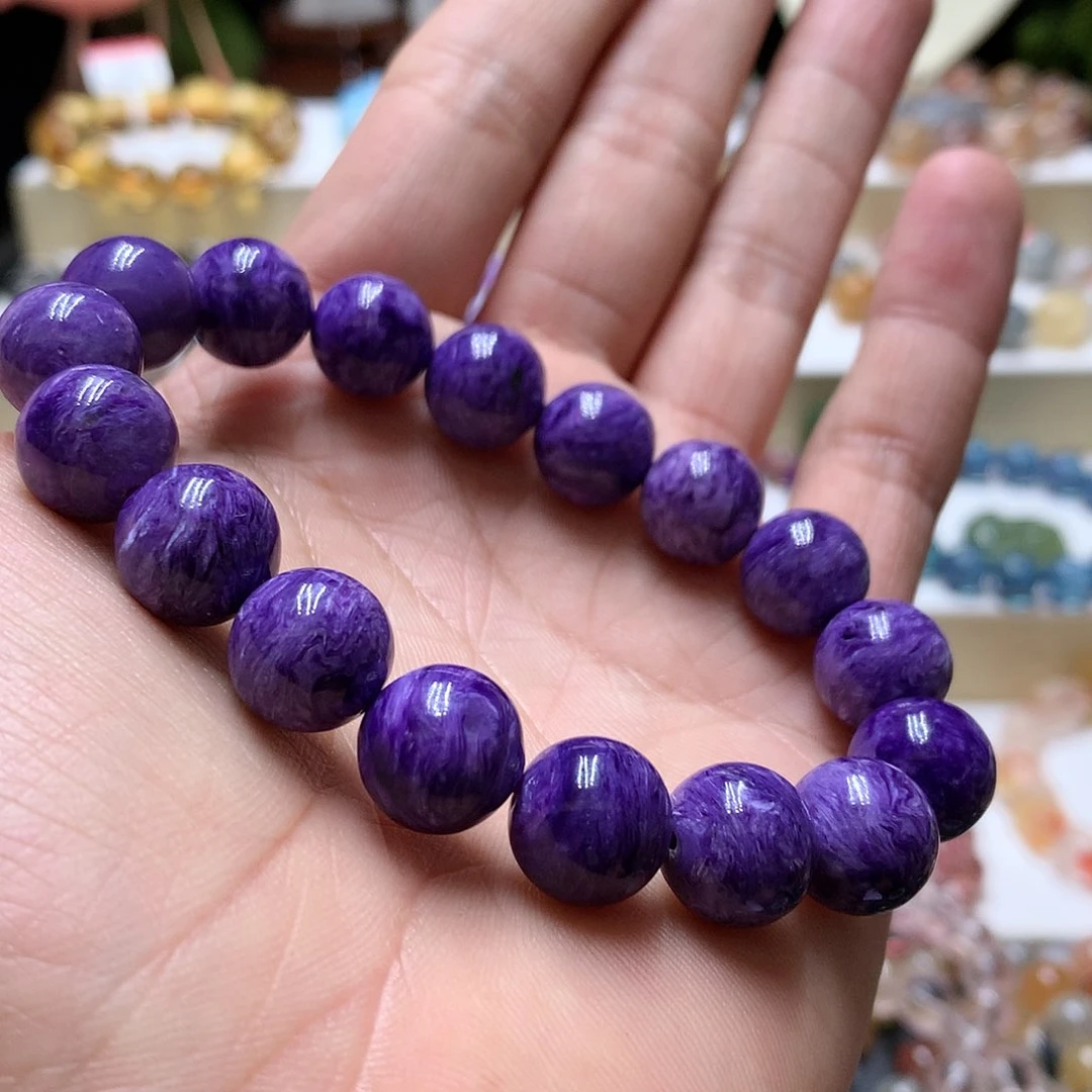 查罗石（紫龙晶）手串未镶嵌手链12.4