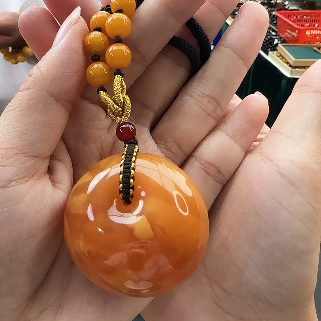 琥珀颈饰未镶嵌吊坠