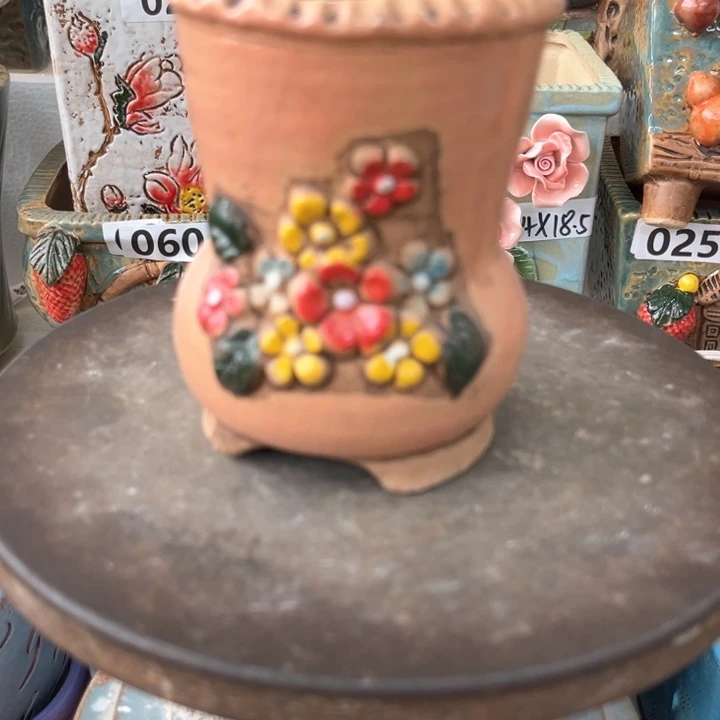 紫砂花盆粗陶材质多肉花盆