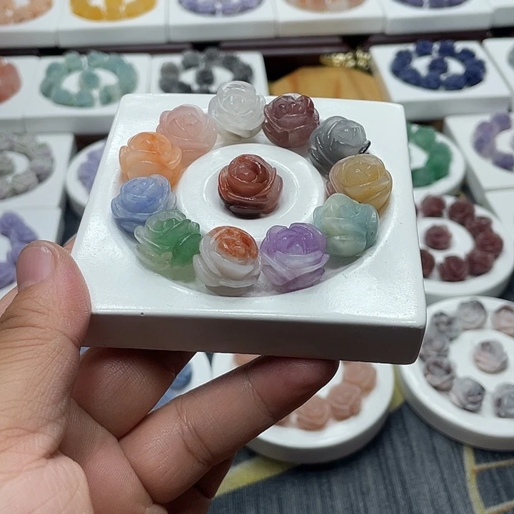 石英质玉（非洲翠）合金手串