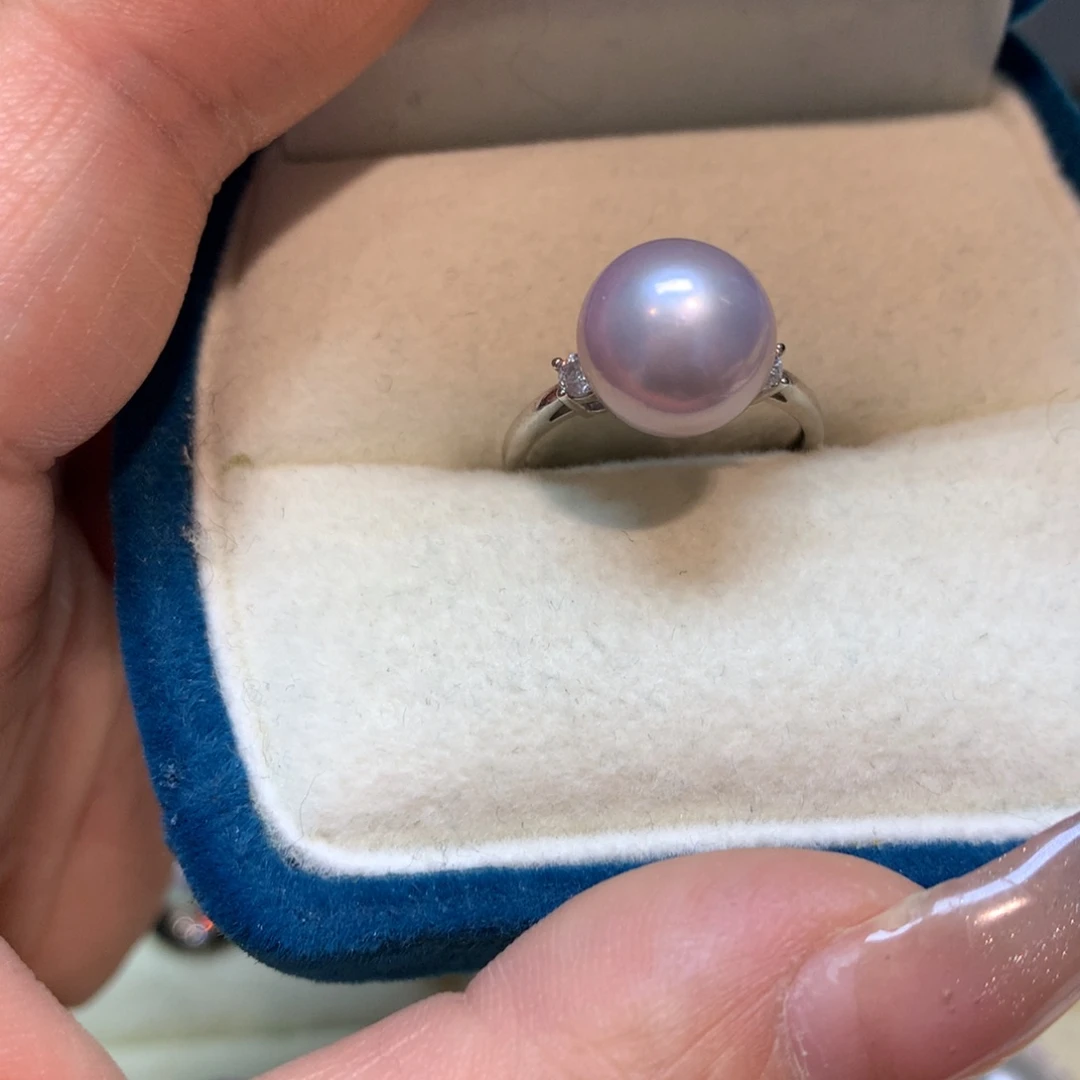 淡水珍珠戒指银S925镶嵌