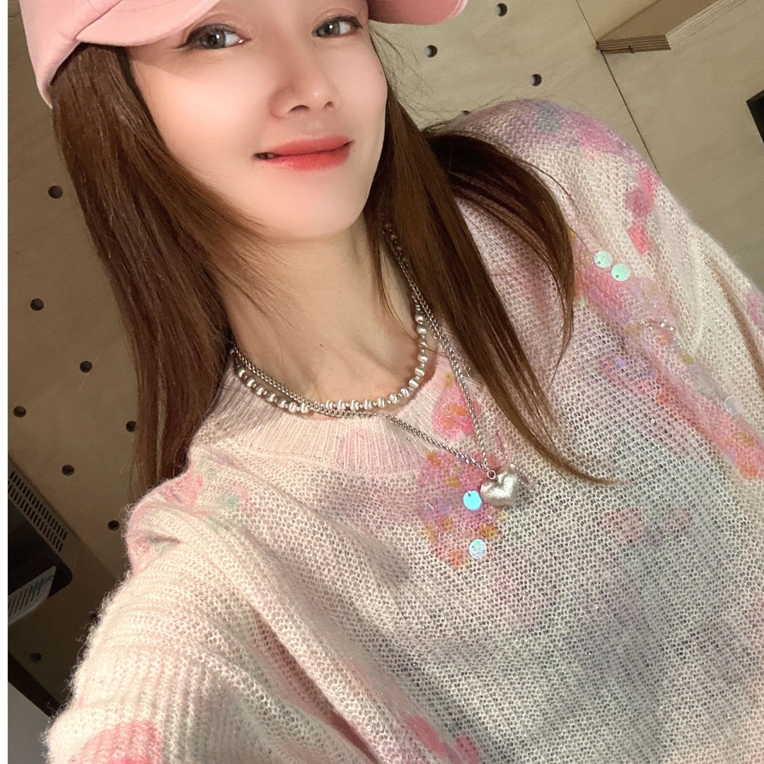 【大小姐家】欧韩货蝴蝶亮片重工小衫59963