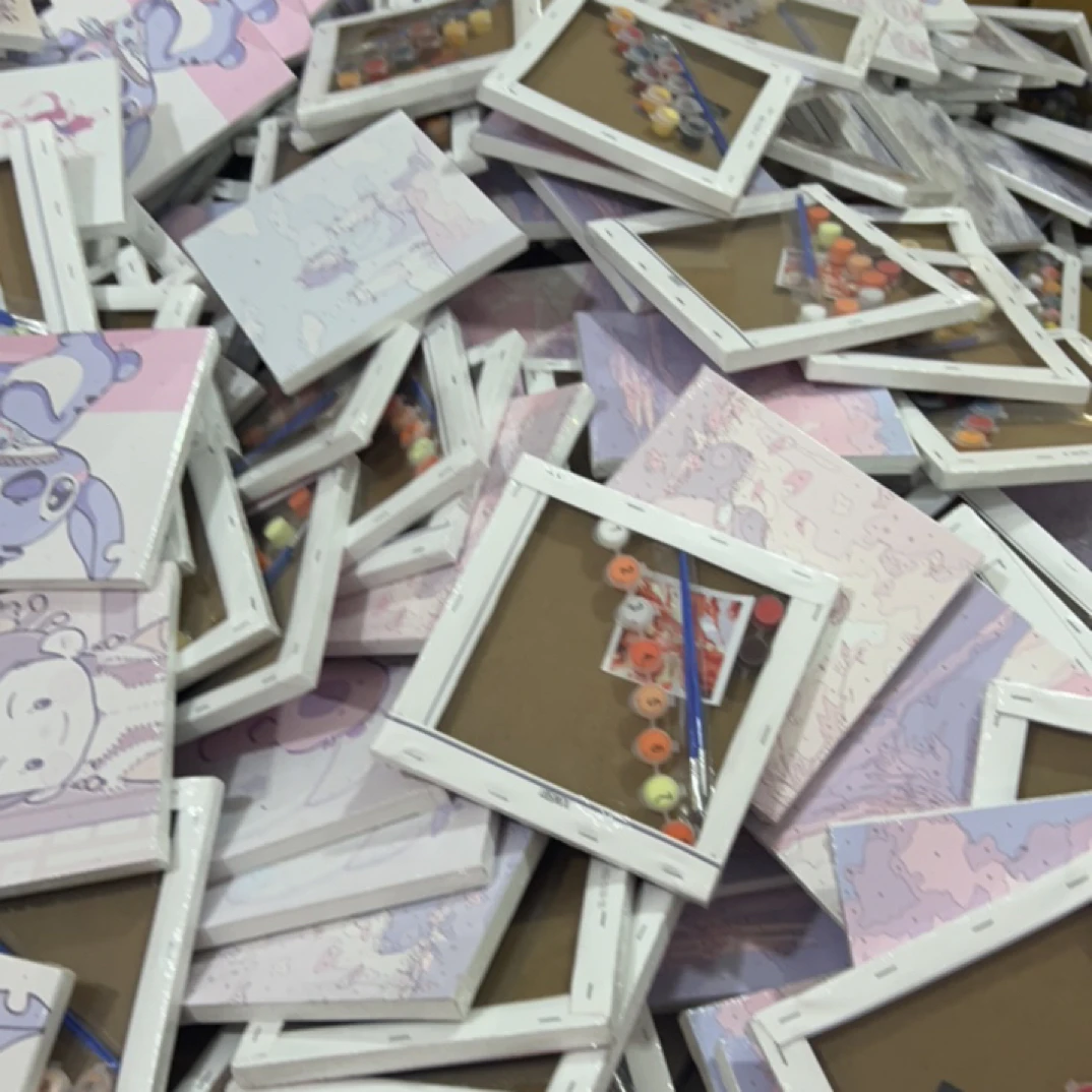 【无颜料】20*20cm数字油画 一套发五个，画面随机不重复