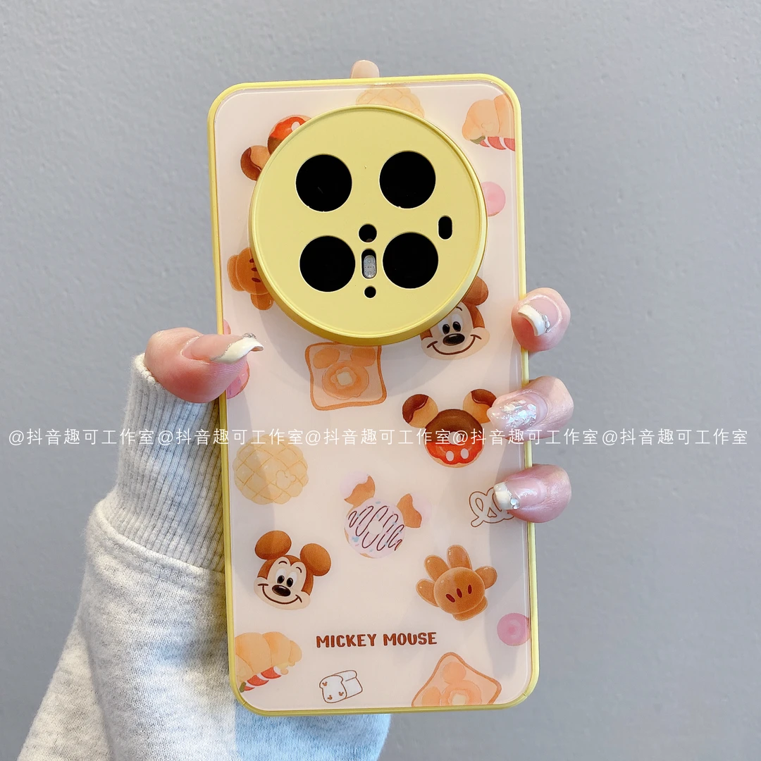 （华为mate系列）肤感玻璃适用华为mate70pro60/50/40/30米奇手机壳