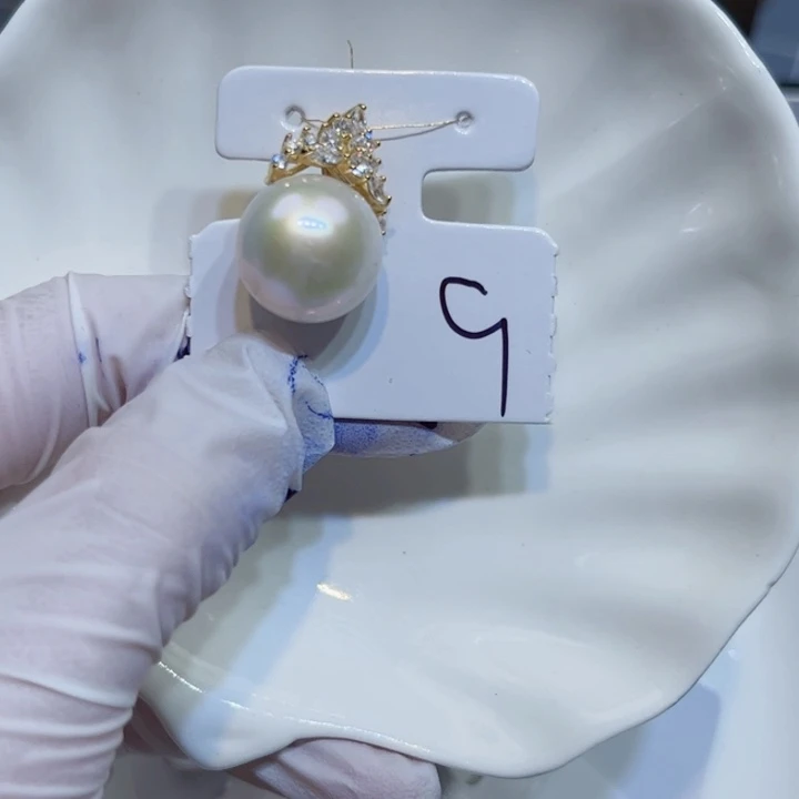淡水珍珠耳饰银S925镶嵌