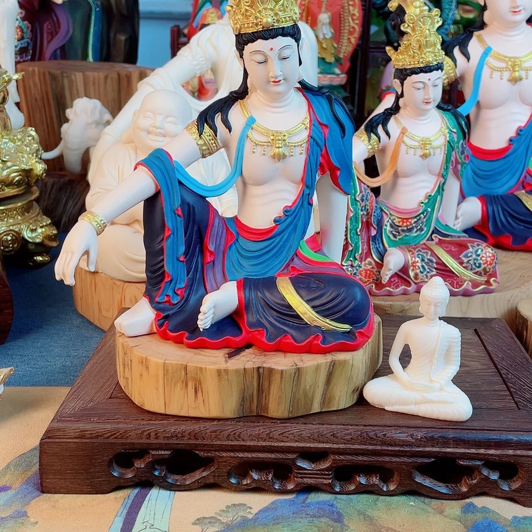 風***心石材自在观音摆件