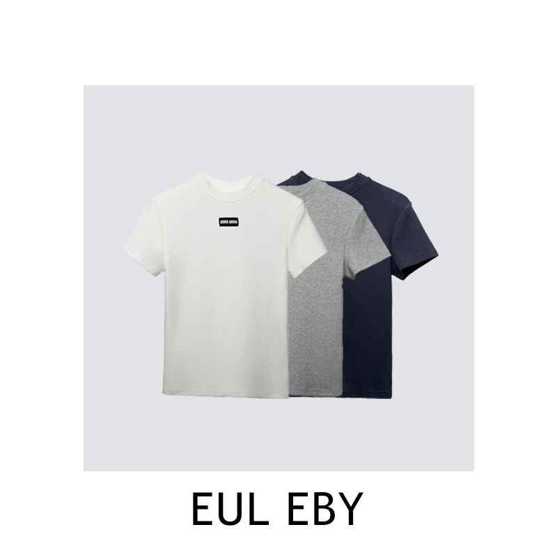 【清】miu系字母贴布绣常规版短袖T恤上衣251084#