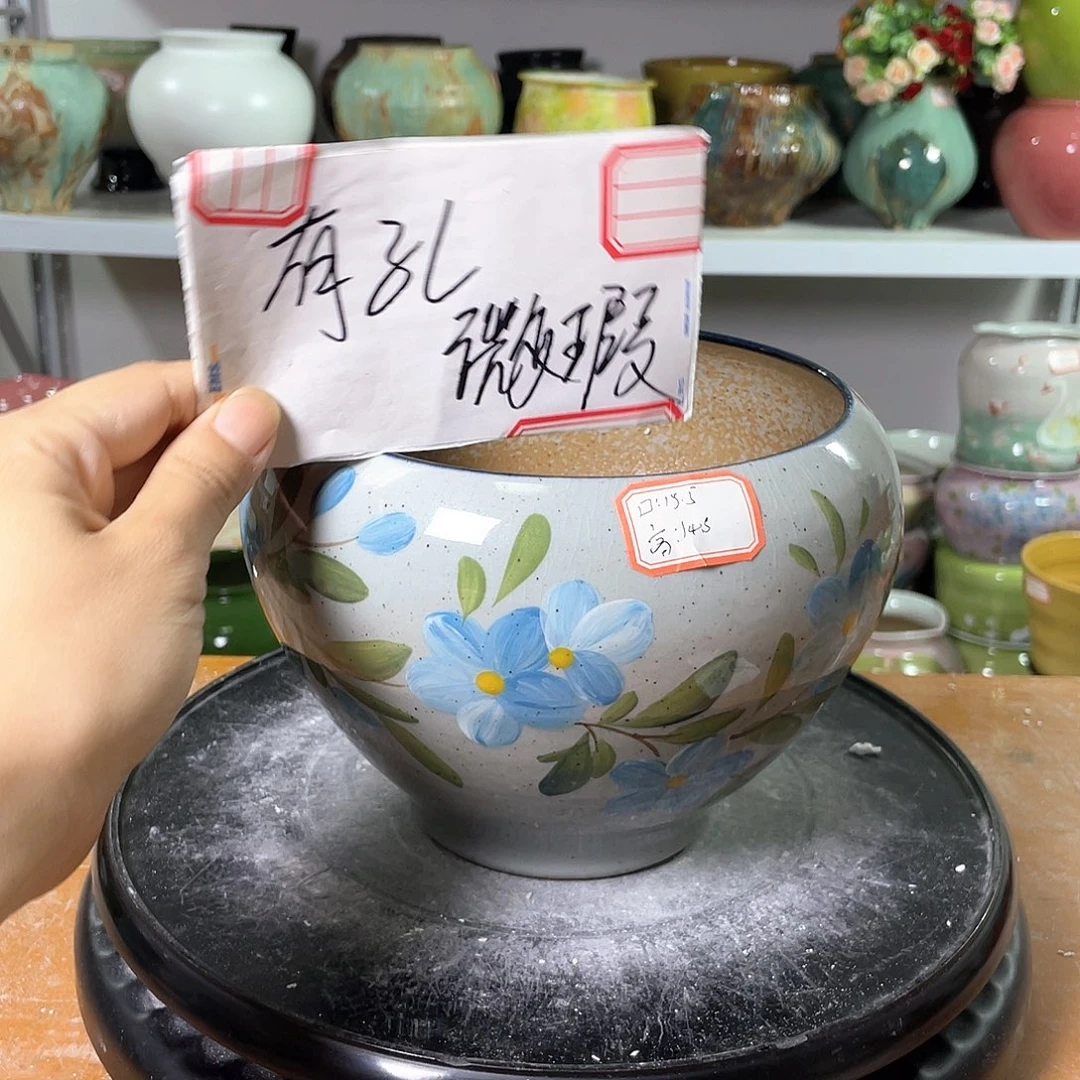 景德镇陶瓷花盆微瑕