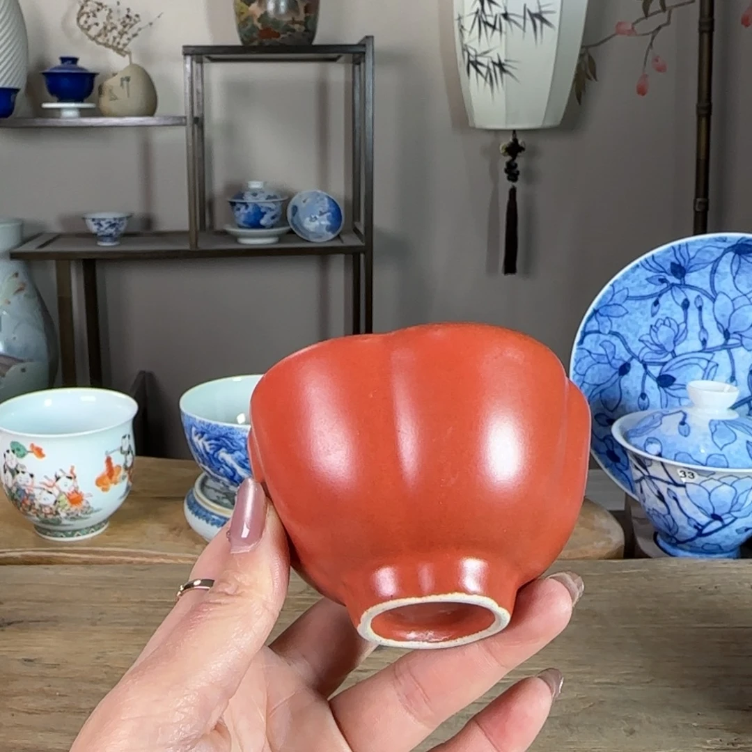 杯景德镇陶瓷柴烧多人