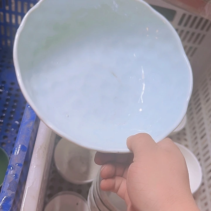 瓷8 英寸 大汤碗  1 个  雨花石