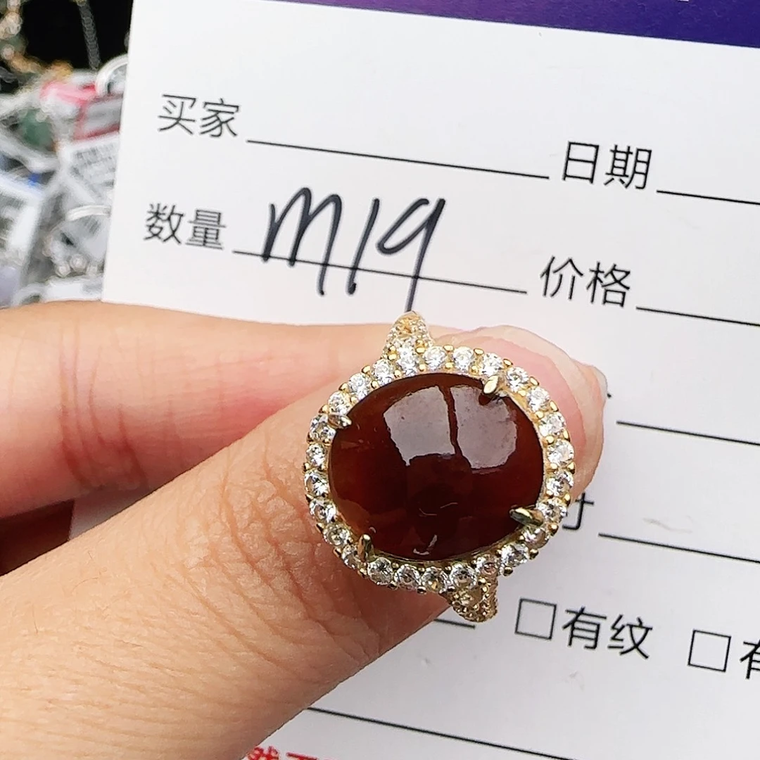 银S925镶嵌戒指翡翠戒指