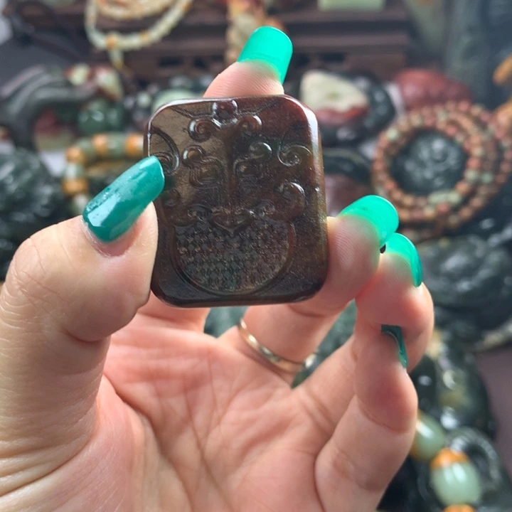 岫岩河磨玉（透闪石质玉）把件未镶嵌