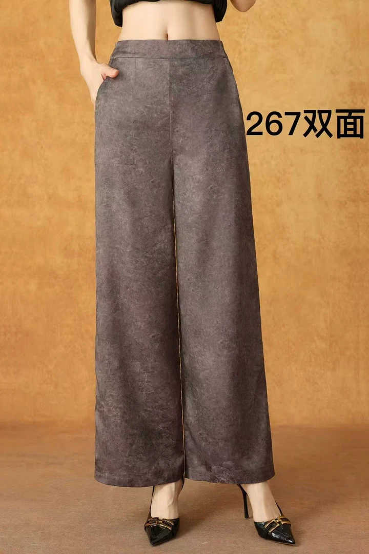 中式国风真丝宽松夏季大方直筒双面