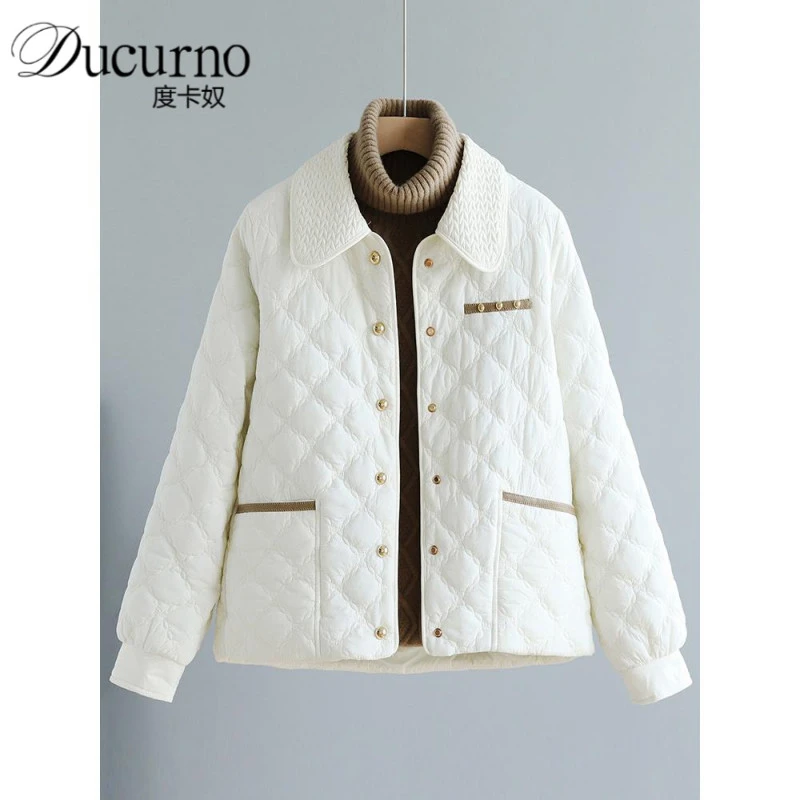 加厚翻领宽松休闲上衣2025年秋季新款时尚小个子百搭经典短外套女