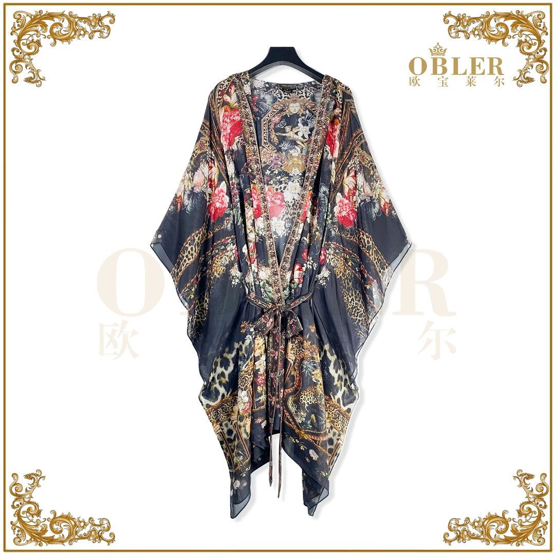 【欧宝莱尔】时尚气质真丝连衣裙305-24294