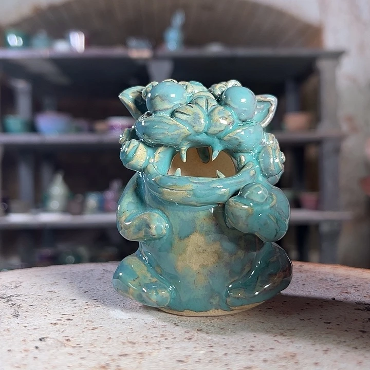 瓷片钧瓷小摆件杯子55