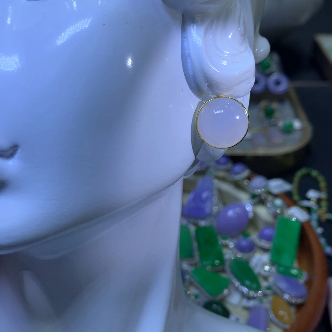 【闪购商品】翡翠颈饰18K金镶嵌翡翠吊坠项链