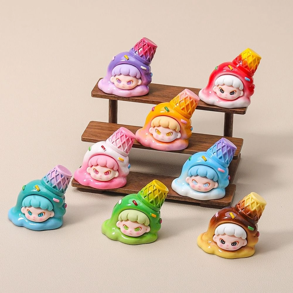 对对碰潮玩可爱卡通创意桌面摆件 渐变甜筒大表姐