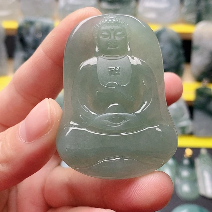 翡翠未镶嵌吊坠(不含链)大日如来