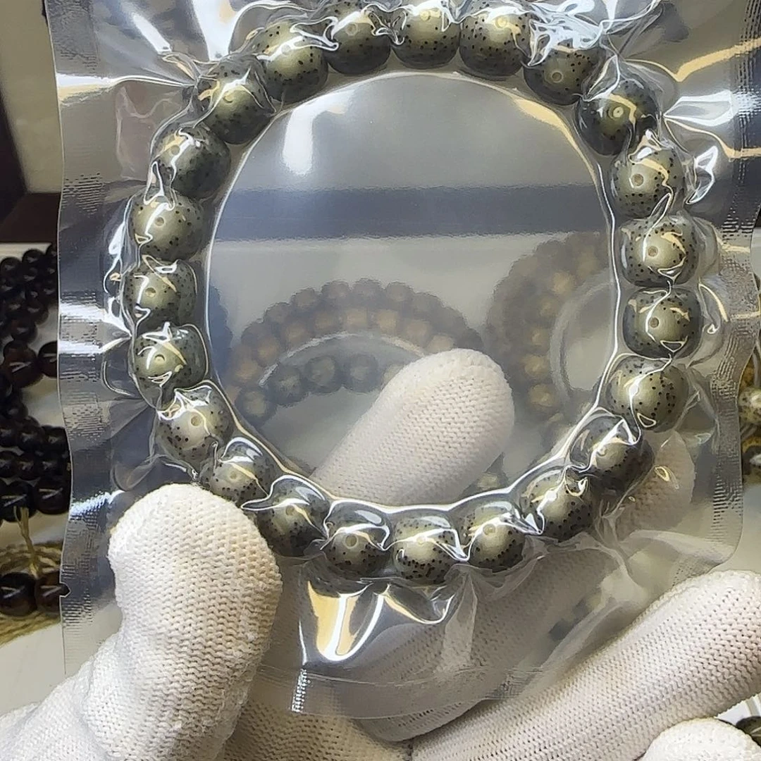 S***r星月菩提手串卡10.5黑冰散星