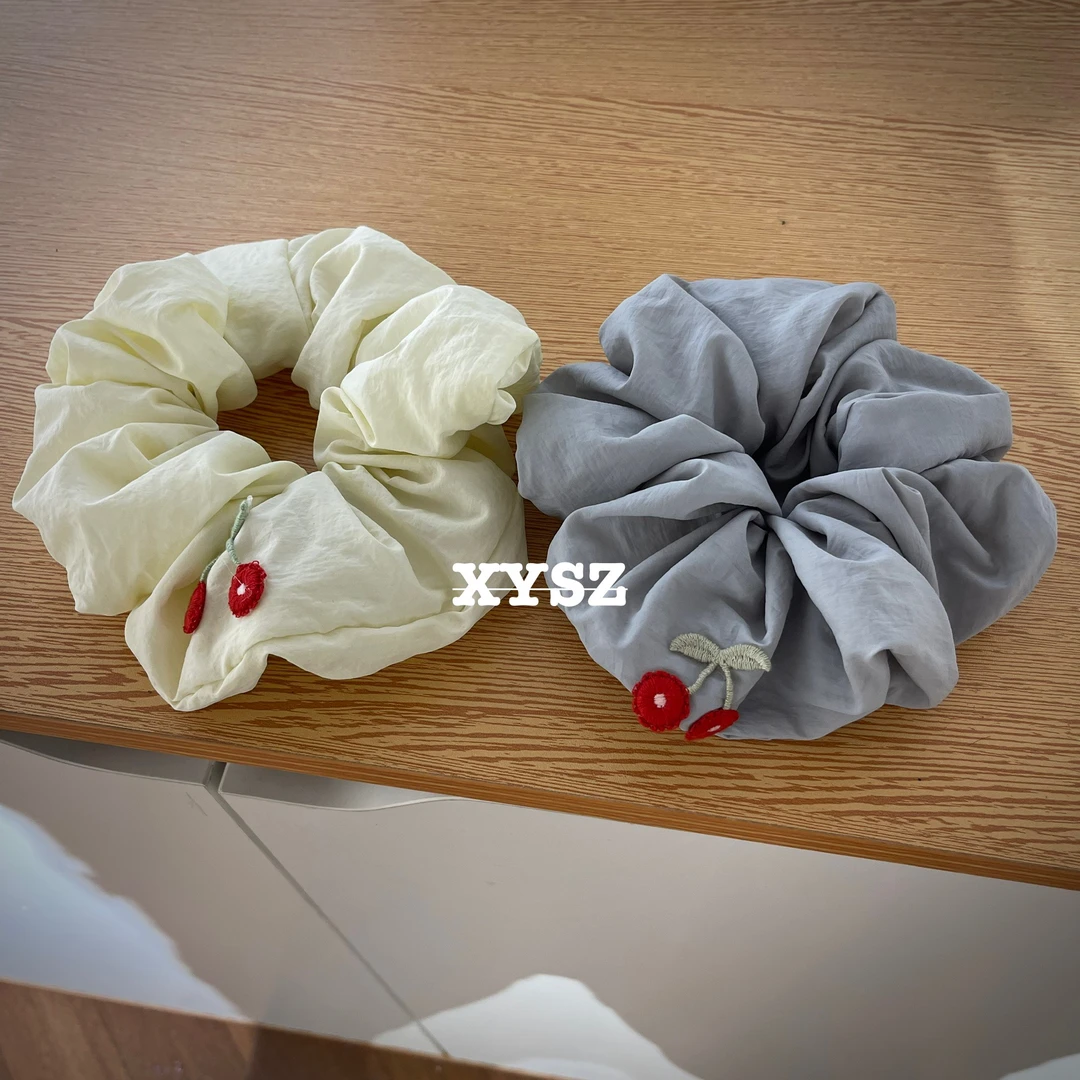 小红花发圈日韩甜美风轻职风朋克风发圈发绳皮筋法式温柔纯色