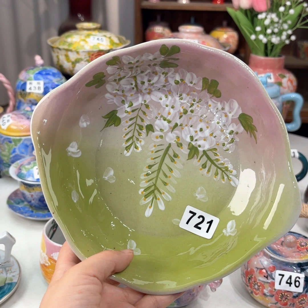 景德镇手绘高温釉下彩陶瓷茶具