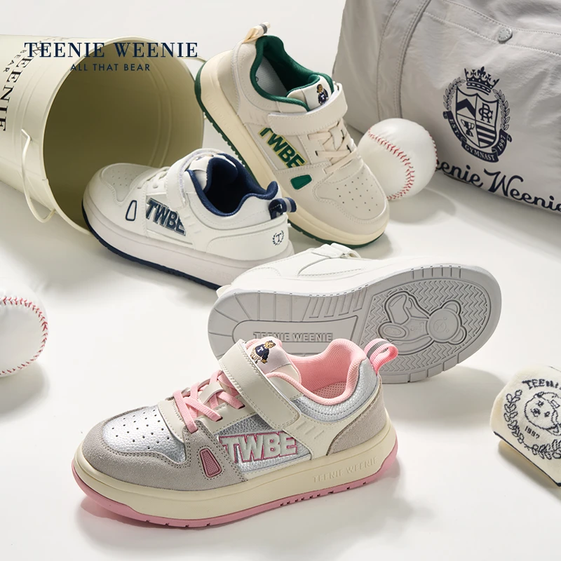 Teenie Weenie休闲耐磨鞋春秋板鞋女童男童透气运动鞋TW5604010