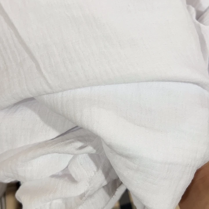 内***生无纺布全棉双层纱漂白色2m布头