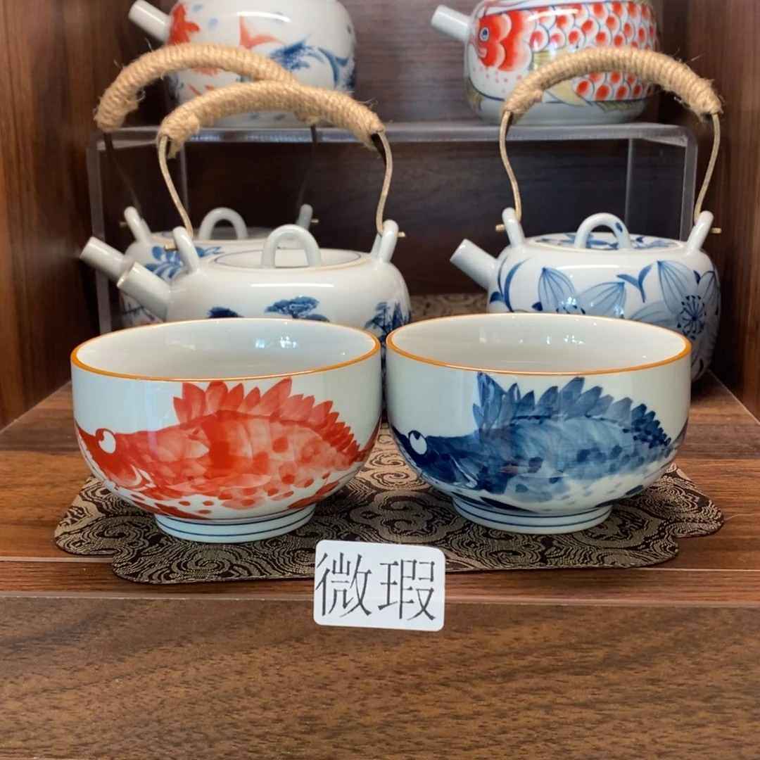 釉下彩老陶泥手工绘制