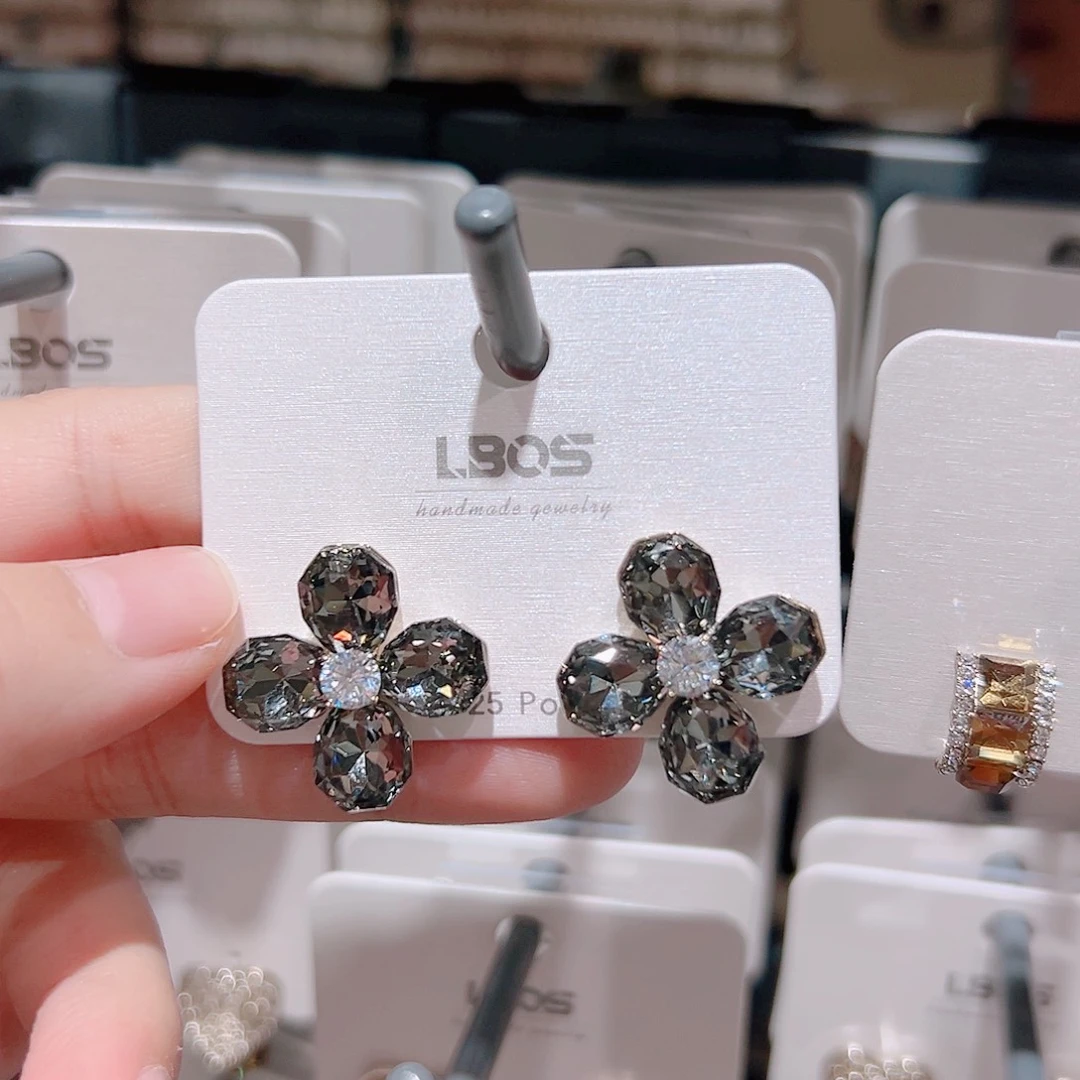 锆石纯铜合金耳环