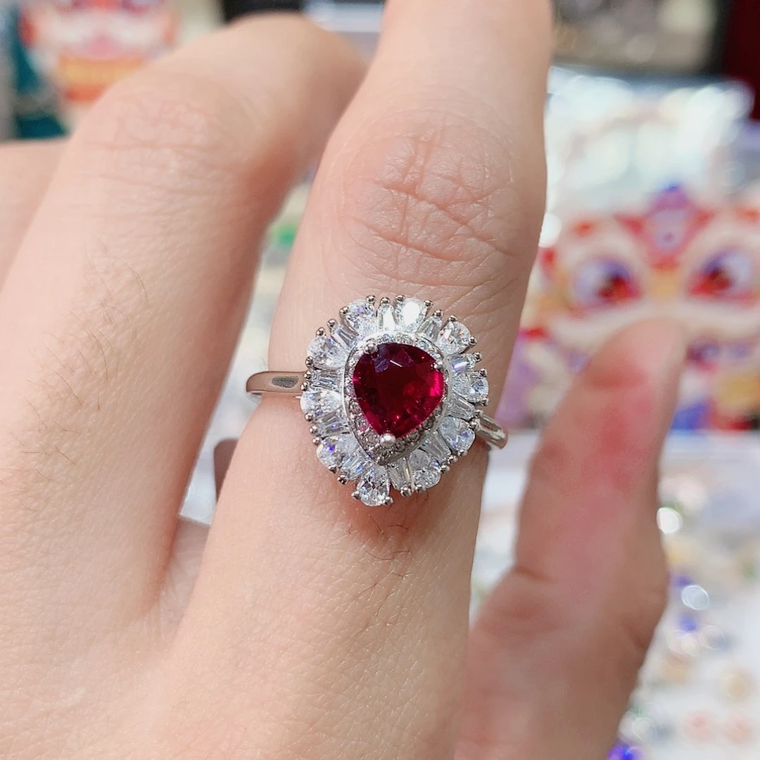 碧玺戒指戒指银S925镶嵌