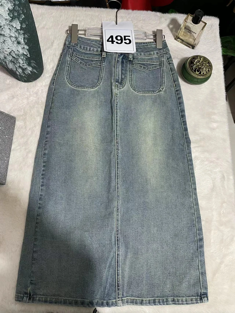 495夏季通勤黑色裙子时尚宽松高腰春季百褶百搭半身裙气质连衣裙
