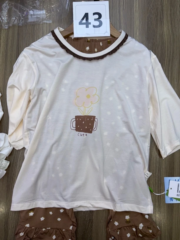 【编号43】中童莱塞尔七分家居服空调服