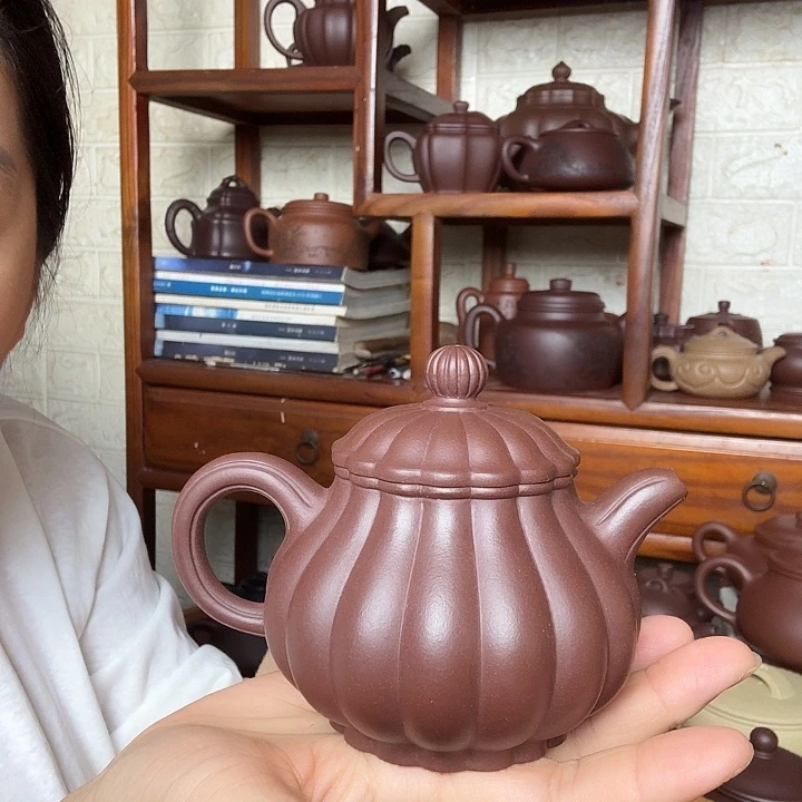 大***成紫砂茶壶潘壶220cc精工半手工