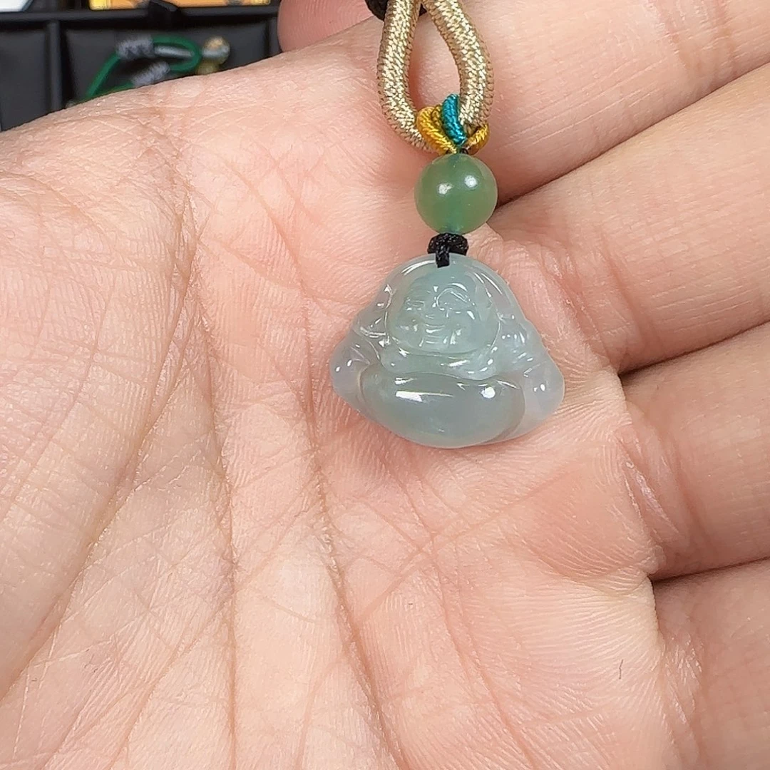 翡翠未镶嵌挂件佛公