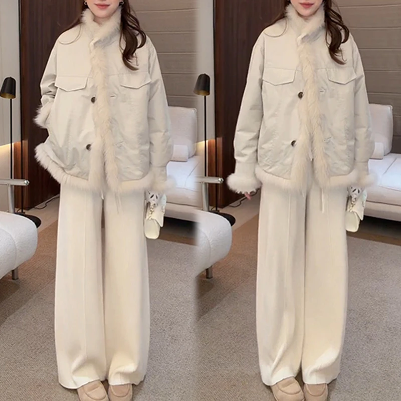 长袖上衣时尚休闲裤套装复古色调日常2025时尚套装