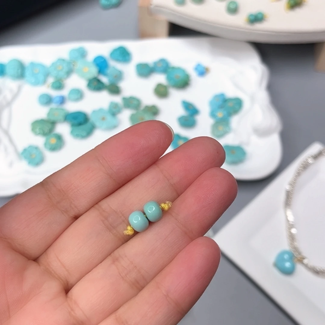 未镶嵌绿松石珠宝半成品