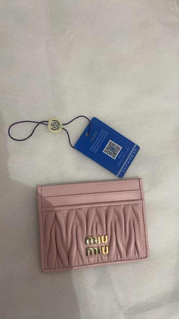 95新 MIU MIU/缪缪 粉色卡包93922755