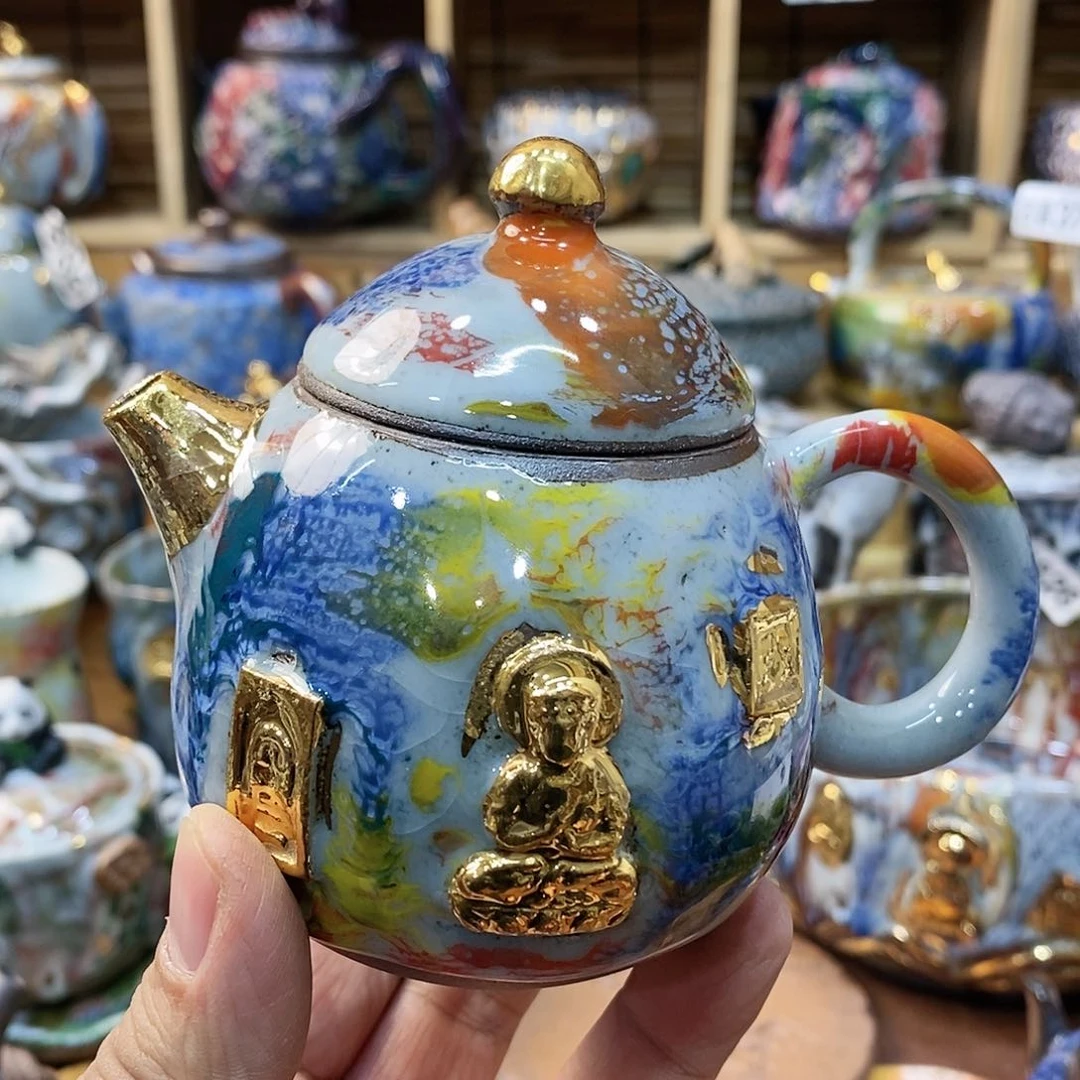 粗陶志野柴烧茶器