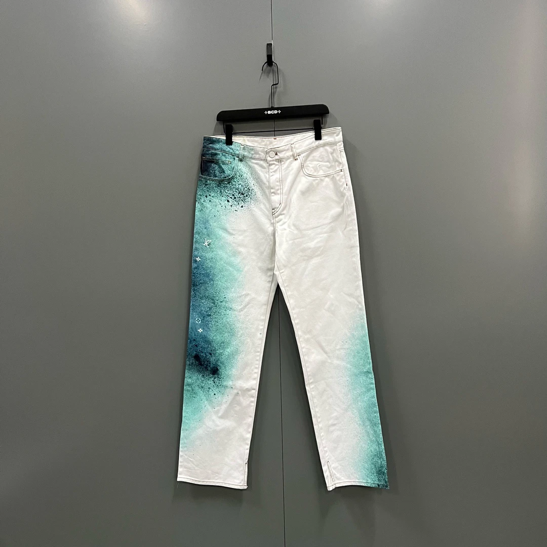 95新 LouisVuitton/路易威登 （ab）扎染星空牛仔裤 33码